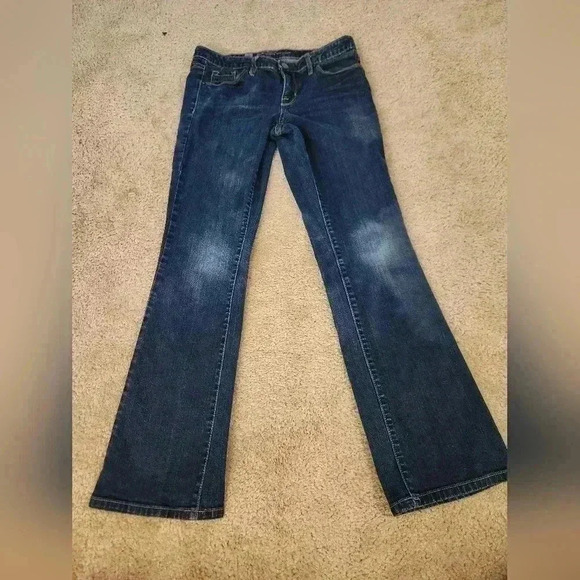 Mossimo Modern Bootcut Size 4S Blue Jeans 28" Waist Flare 99% Cotton #C49 - Picture 1 of 5